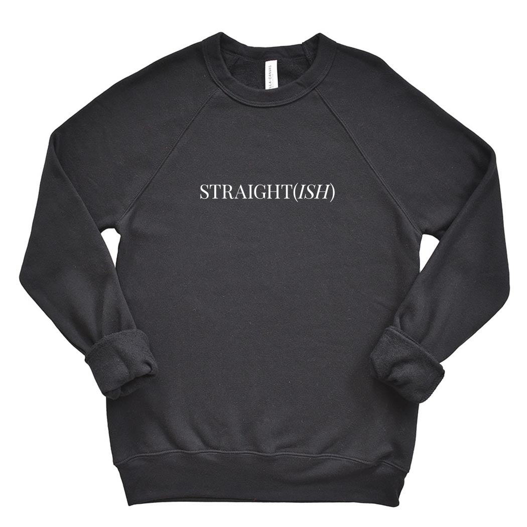 Straight(ish) ~ Raglan Sponge Fleece Crewneck Sweatshirt ~ humanKIND pride