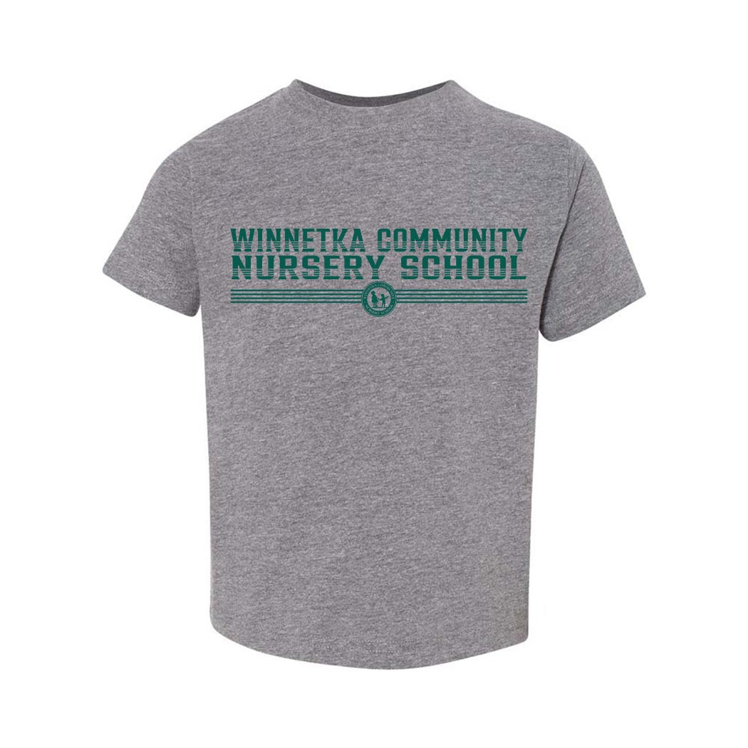 Stripes ~ Toddler Jersey T-Shirt ~ Winnetka Community Nursery School-granite heather