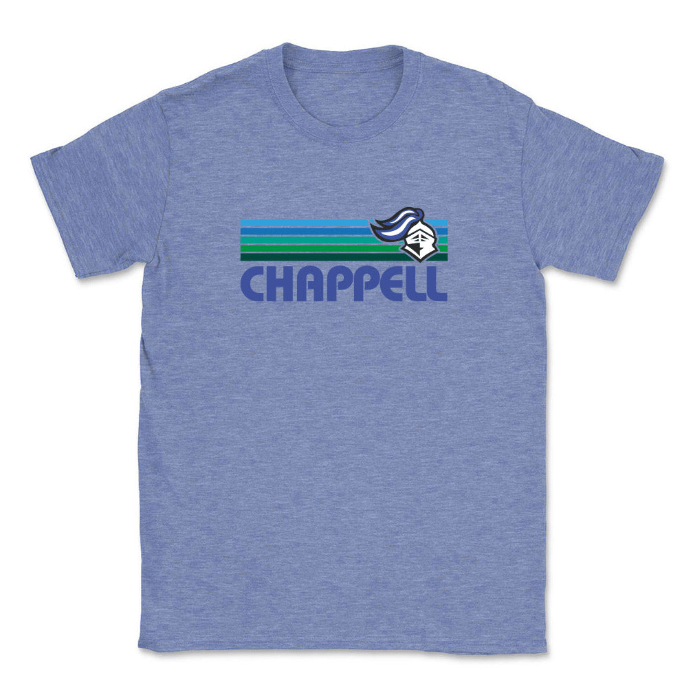 Sunset Stripes ~ Cotton T-Shirt ~ Chappell Elementary School-heather indigo