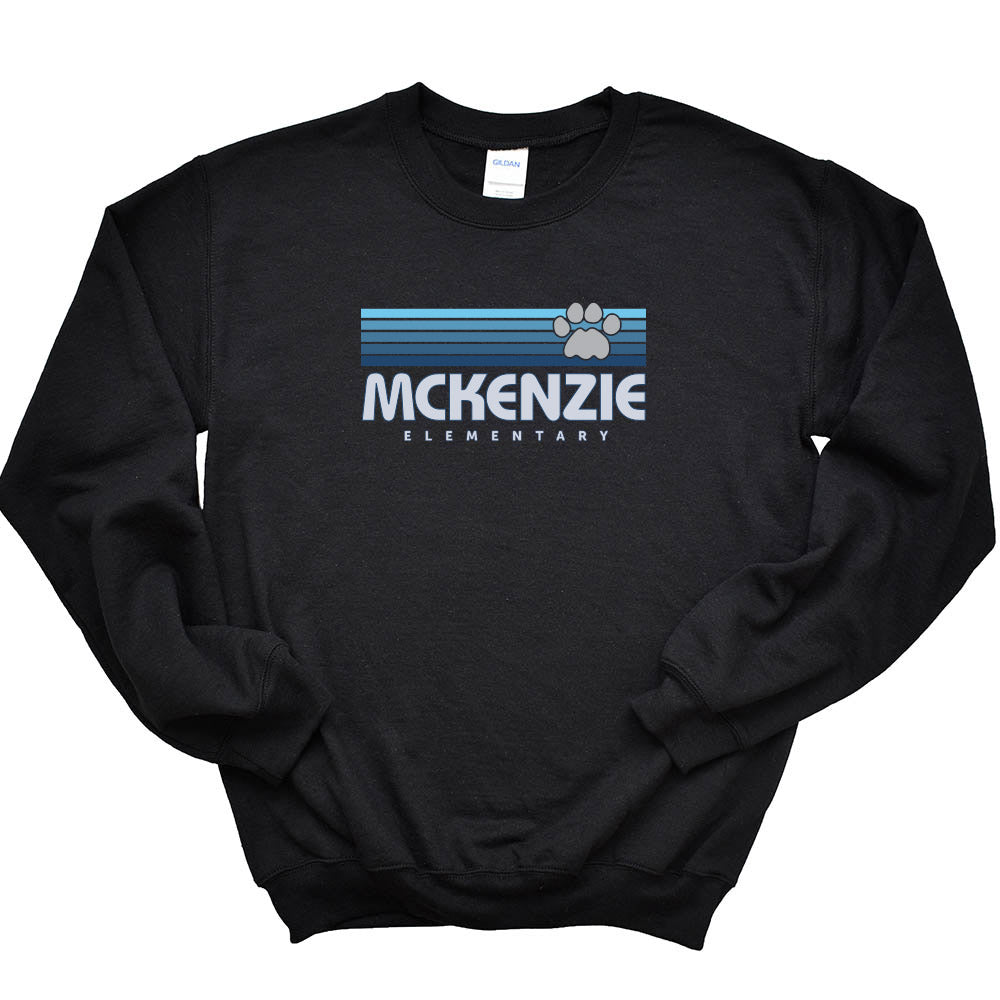 Sunset Stripes McKenzie ~ Crewneck Sweatshirt ~ McKenzie Elementary School