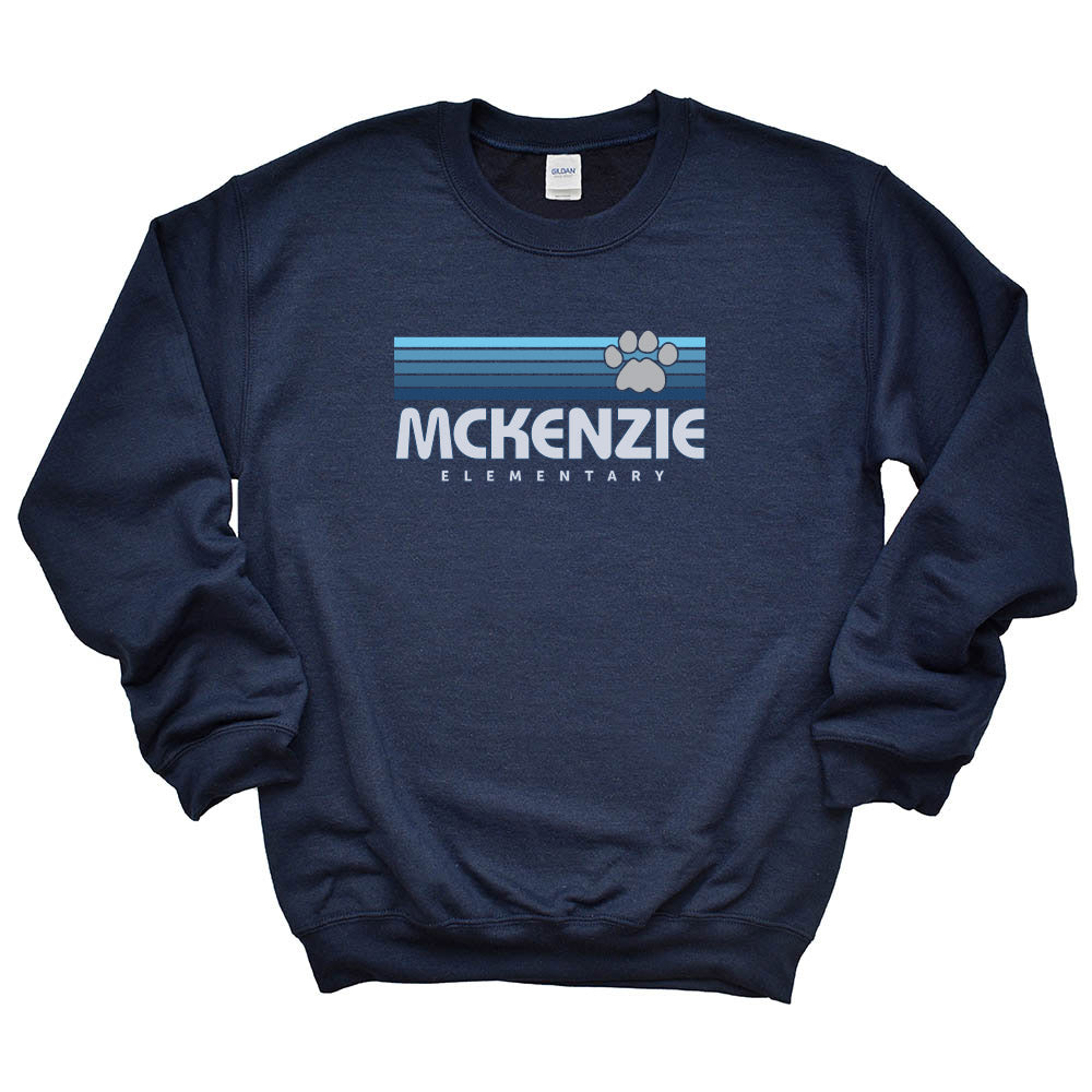 Sunset Stripes McKenzie ~ Crewneck Sweatshirt ~ McKenzie Elementary School