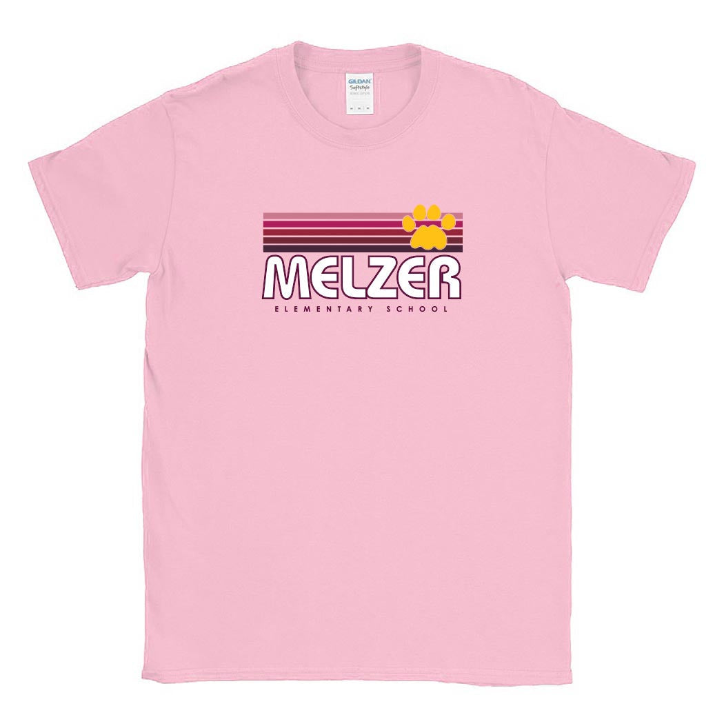Sunset Stripes ~ Cotton T-Shirt ~ Melzer Elementary School