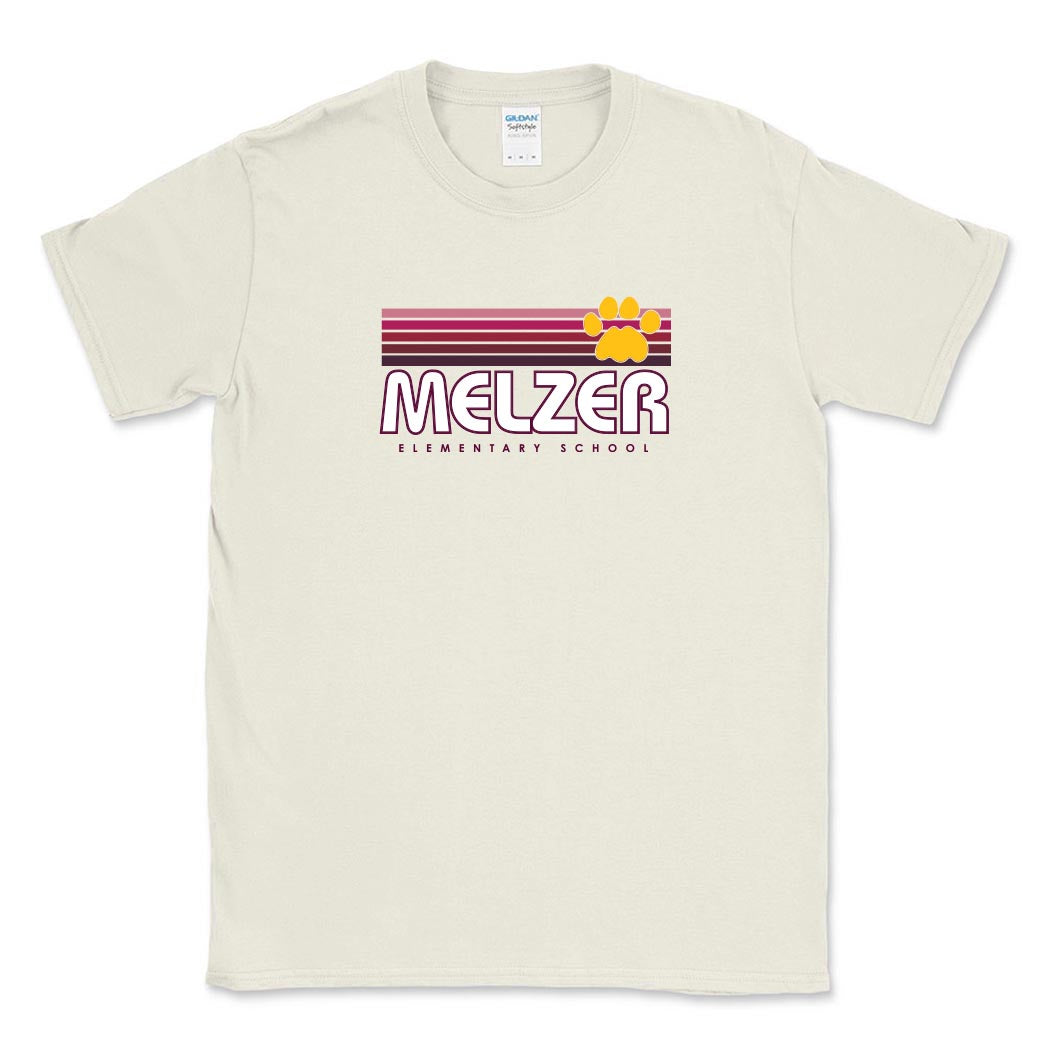 Sunset Stripes ~ Cotton T-Shirt ~ Melzer Elementary School