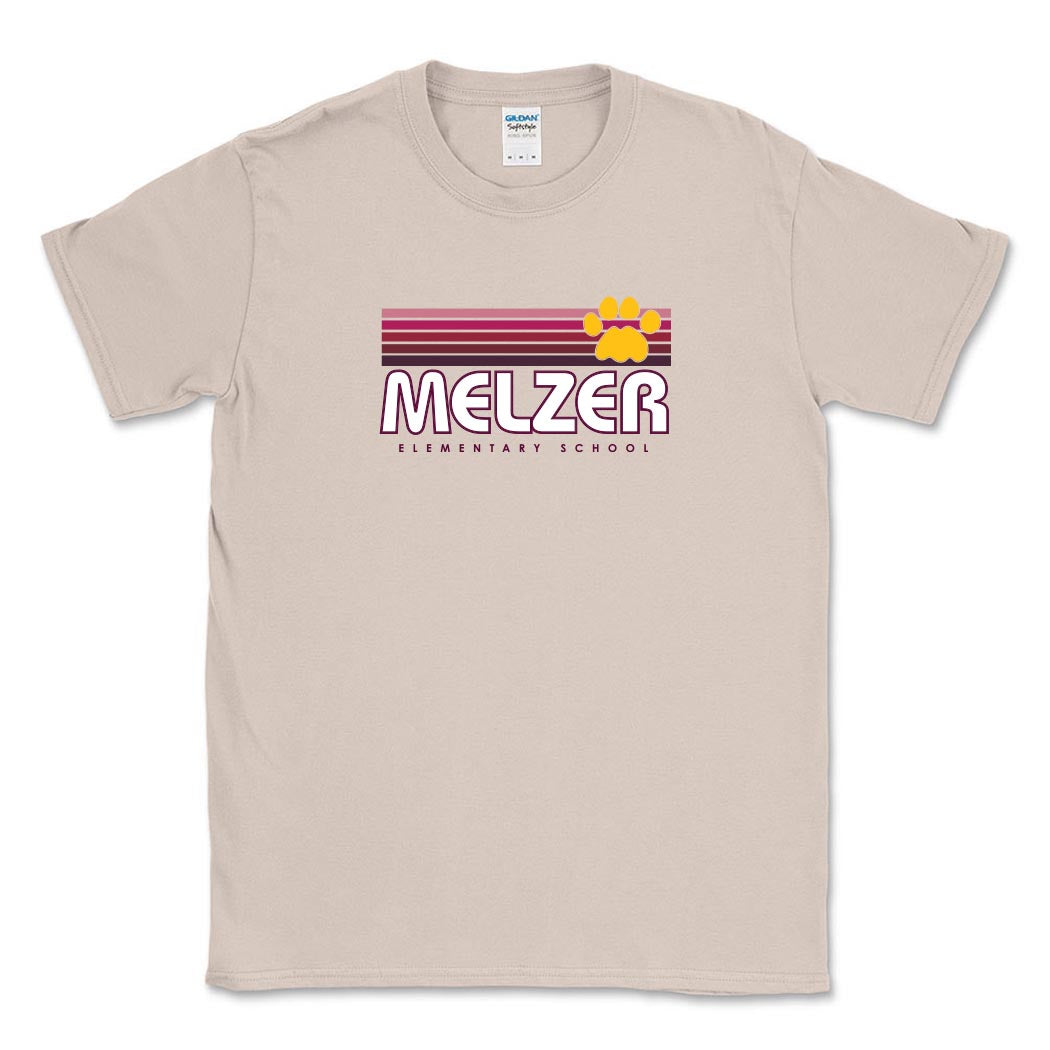 Sunset Stripes ~ Cotton T-Shirt ~ Melzer Elementary School