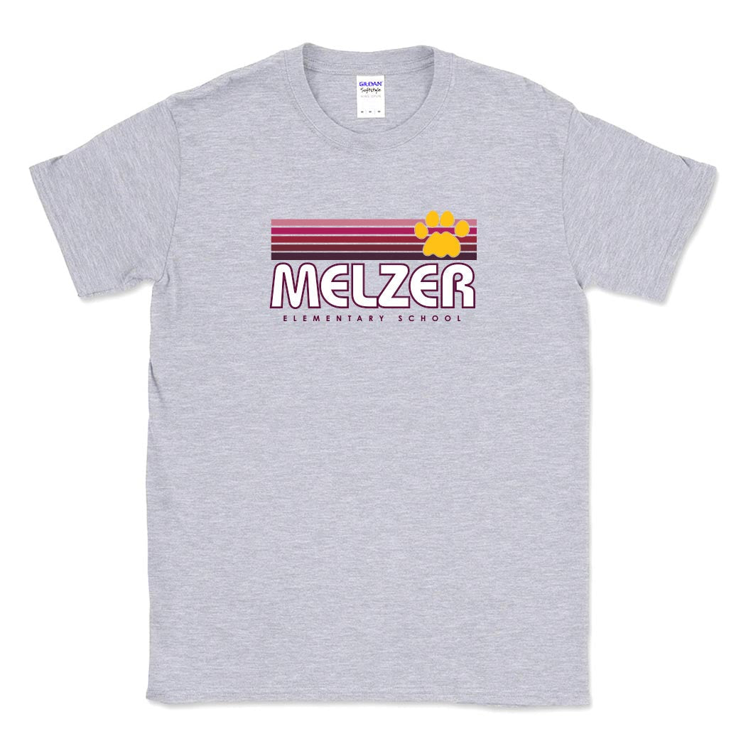 Sunset Stripes ~ Cotton T-Shirt ~ Melzer Elementary School