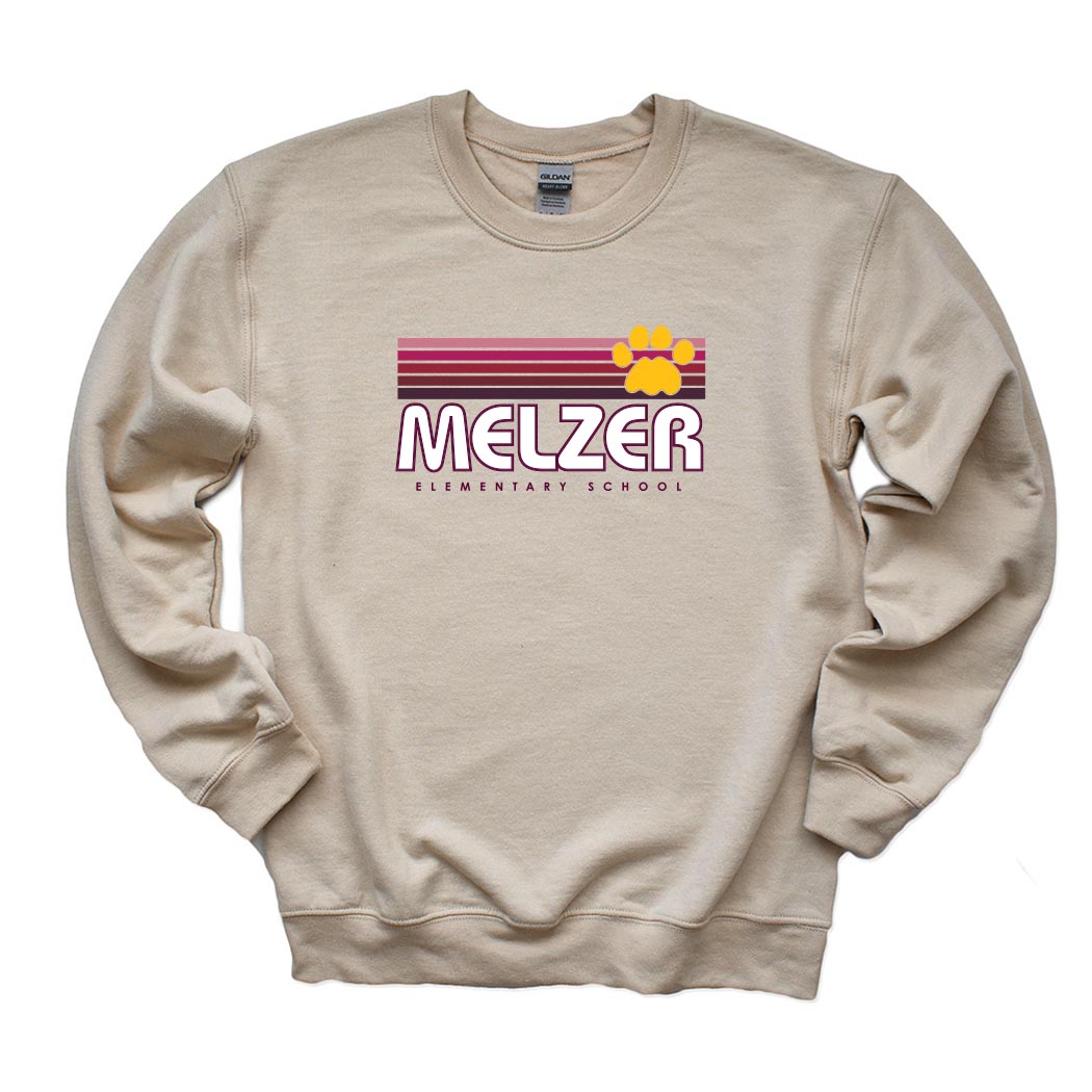 Sunset Stripes ~ Crewneck Sweatshirt ~ Melzer Elementary School