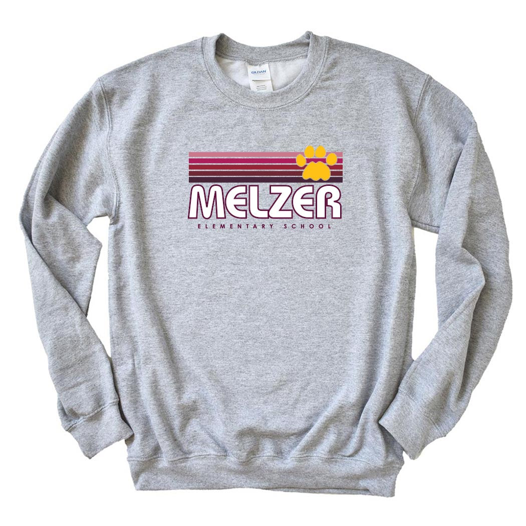 Sunset Stripes ~ Crewneck Sweatshirt ~ Melzer Elementary School