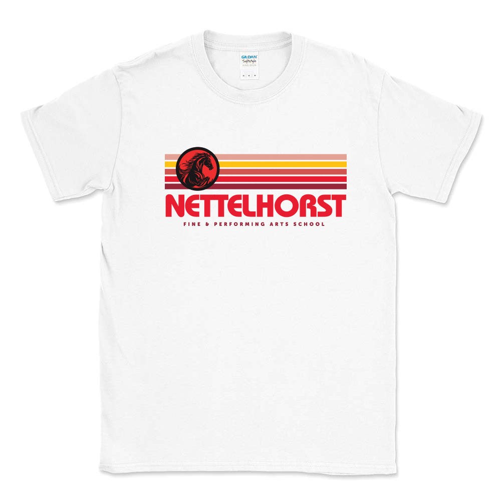 Sunset Stripes ~ Cotton T-Shirt ~ Nettelhorst School