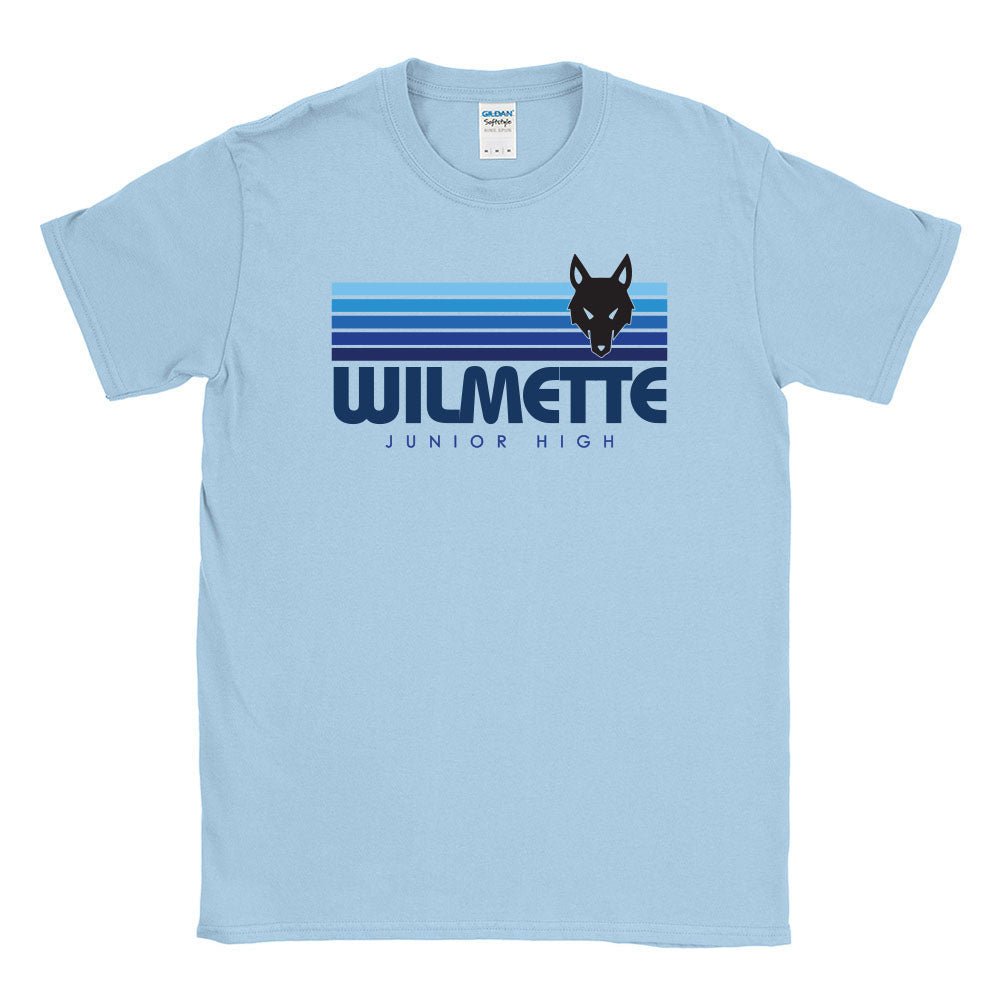 Sunset Stripes ~ Cotton T-Shirt ~ Wilmette Junior High School