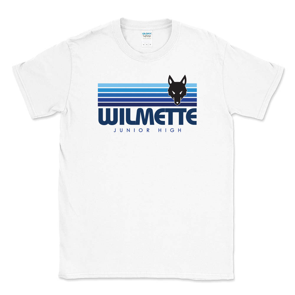 Sunset Stripes ~ Cotton T-Shirt ~ Wilmette Junior High School