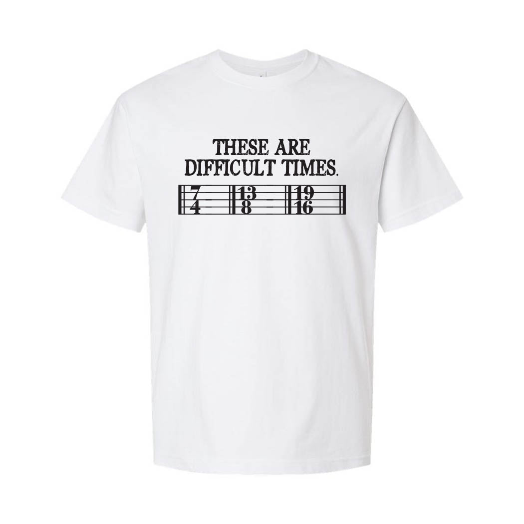 These Are Difficult Times ~ Youth Heavyweight Cotton T-Shirt ~ humanKIND