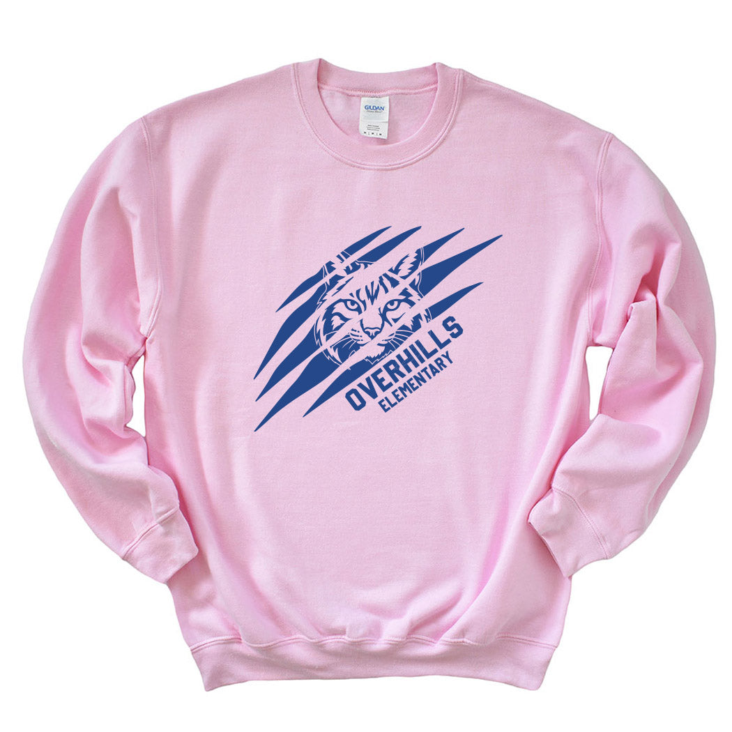 Torn - Overhills Elementary ~ Crewneck Sweatshirt ~ Overhills Elementary School