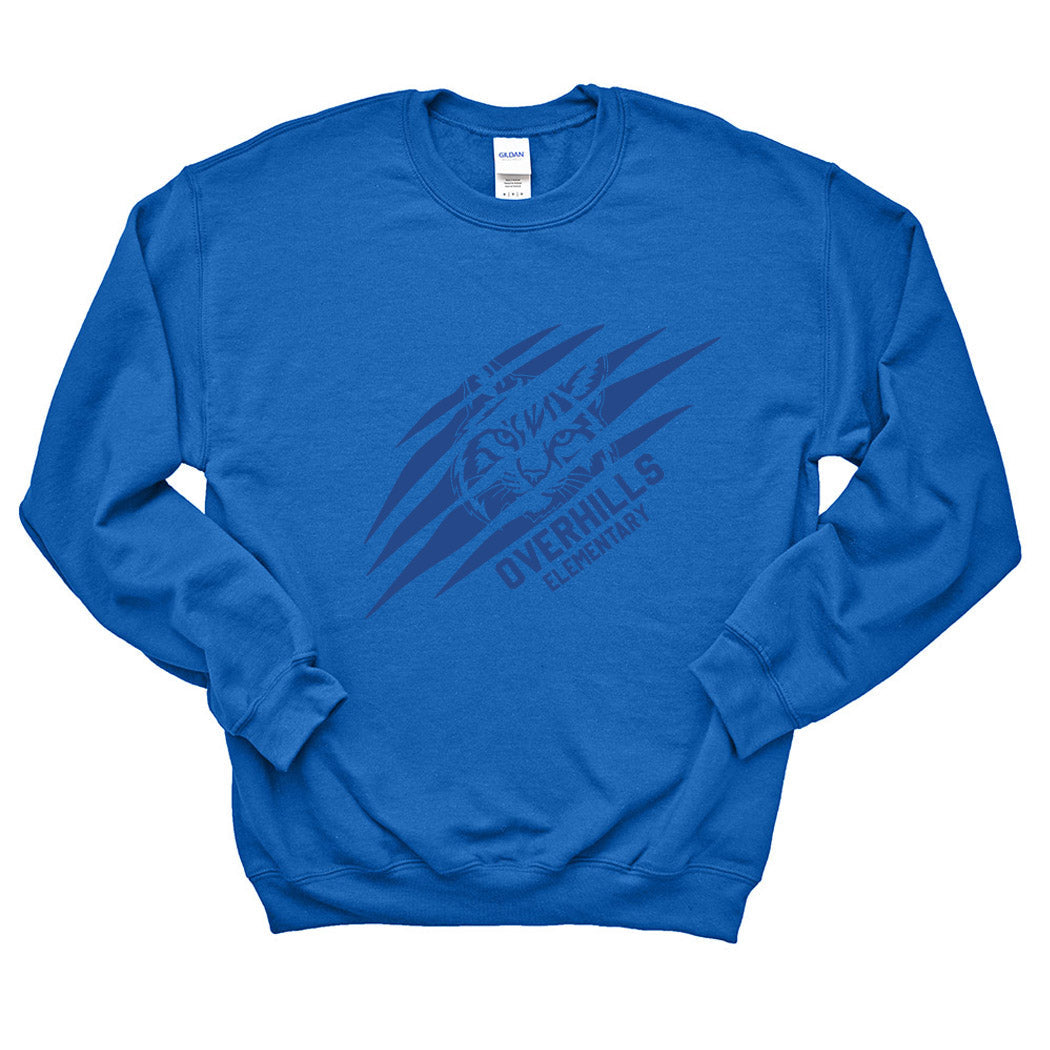 Torn - Overhills Elementary ~ Crewneck Sweatshirt ~ Overhills Elementary School