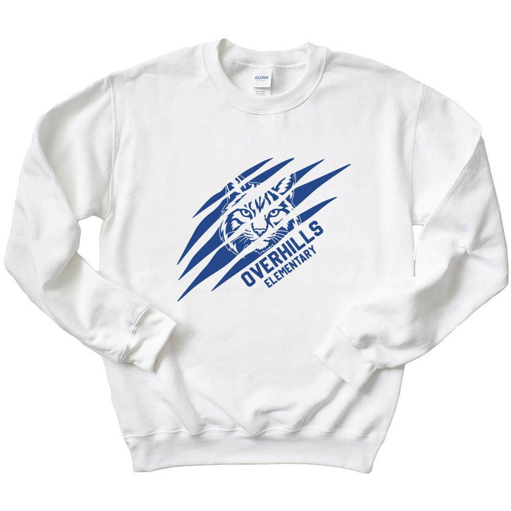 Torn - Overhills Elementary ~ Crewneck Sweatshirt ~ Overhills Elementary School