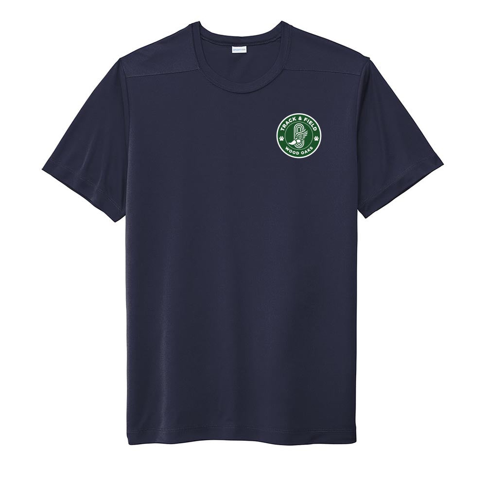 Track & Field Badge ~ Performance Tee ~ Wood Oaks Junior High Athletics