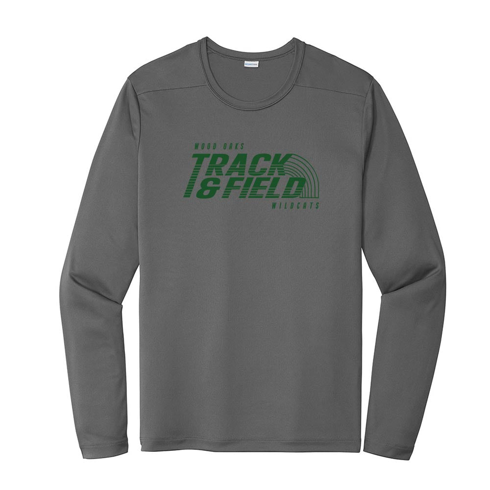 Track & Field ~ Long Sleeve Performance Tee ~ Wood Oaks Junior High Athletics