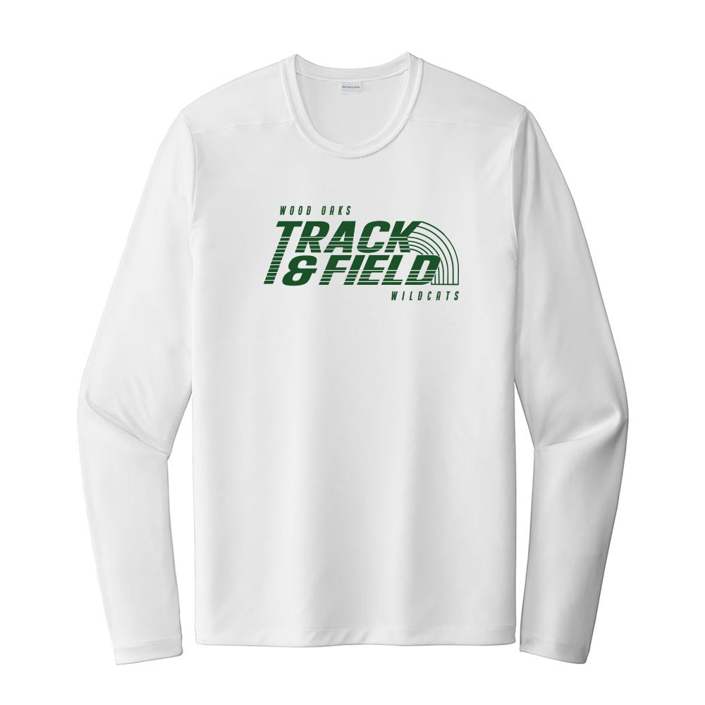 Track & Field ~ Long Sleeve Performance Tee ~ Wood Oaks Junior High Athletics