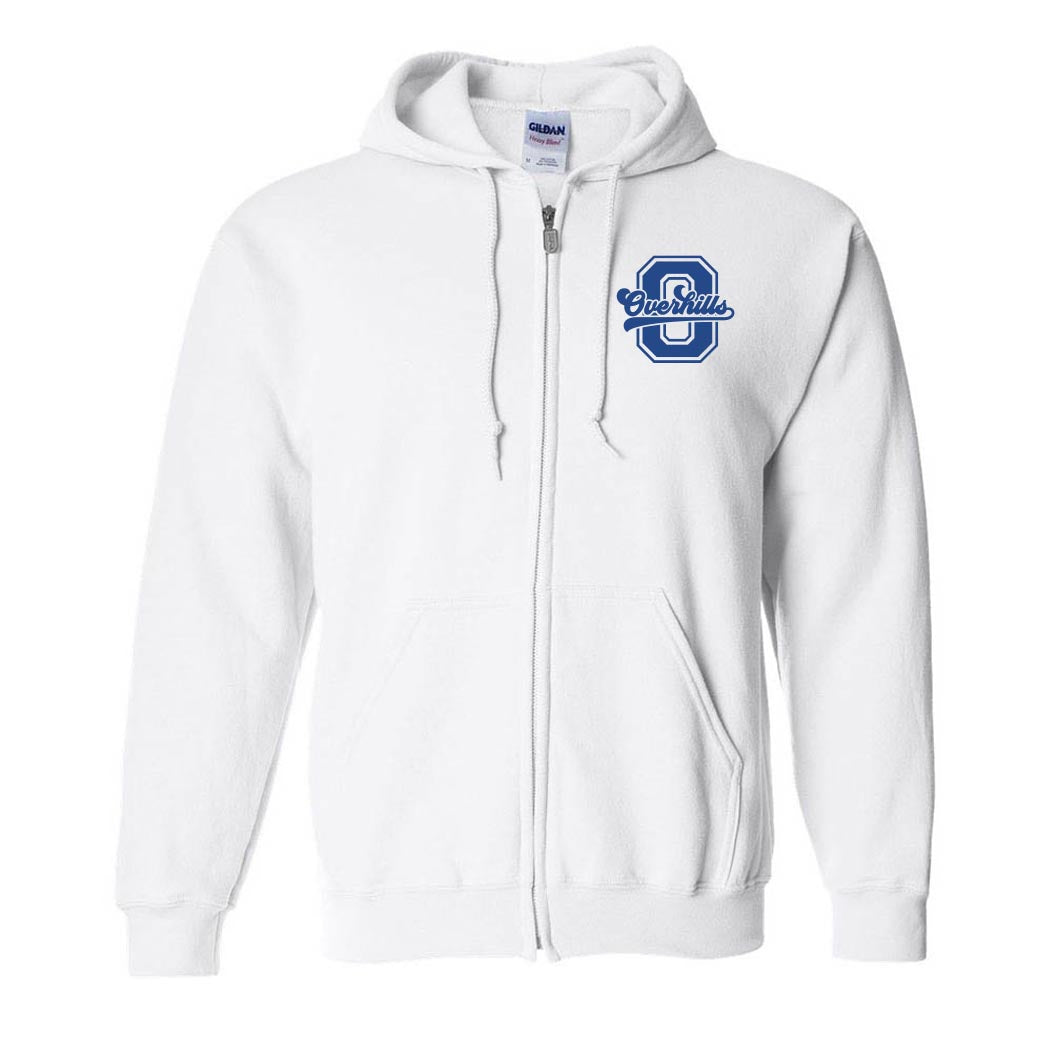 Varsity Letter Script Overhills ~ Zip Hoodie ~ Overhills Elementary School