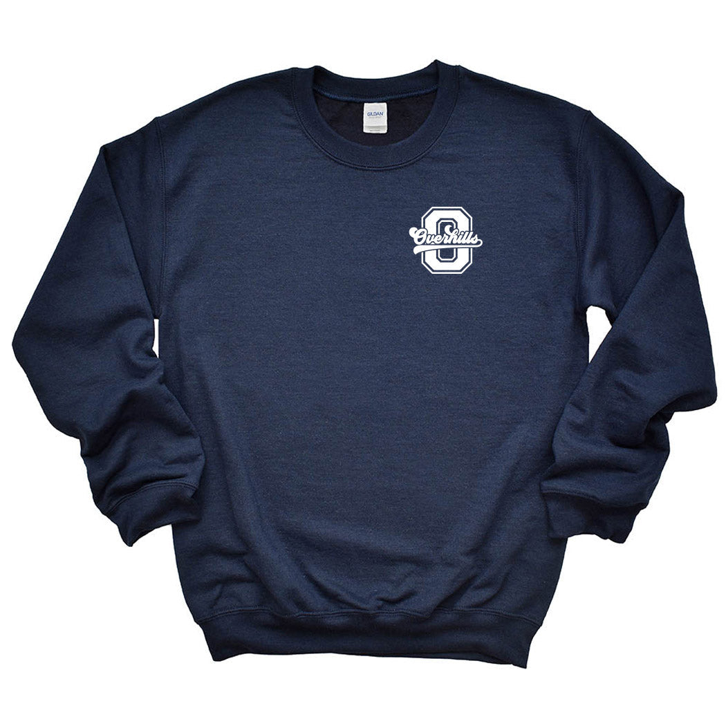 Varsity Letter Script Overhills ~ Crewneck Sweatshirt ~ Overhills Elementary School