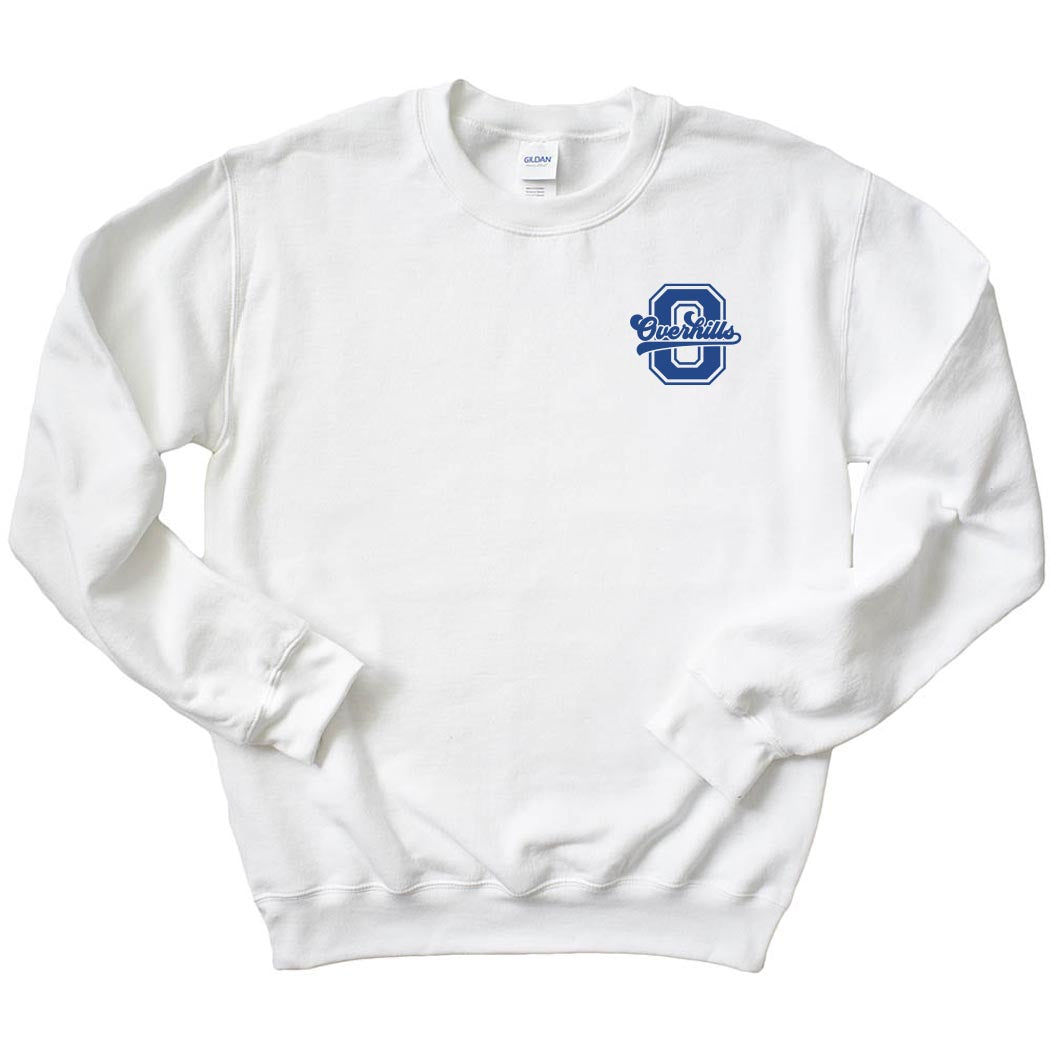 Varsity Letter Script Overhills ~ Crewneck Sweatshirt ~ Overhills Elementary School
