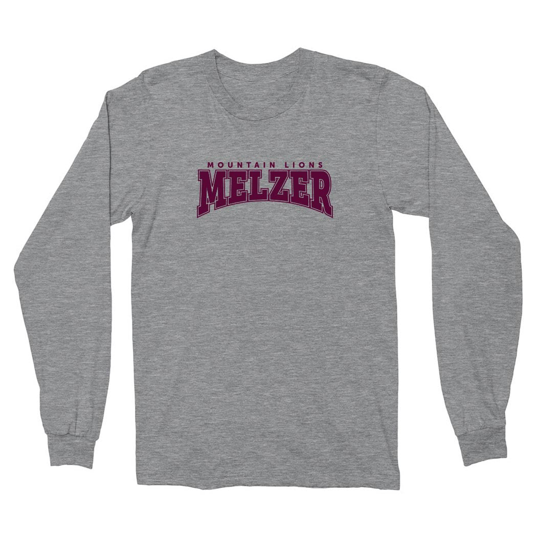 Varsity Mountain Lions ~ Cotton Long Sleeve T-Shirt ~ Melzer Elementary School