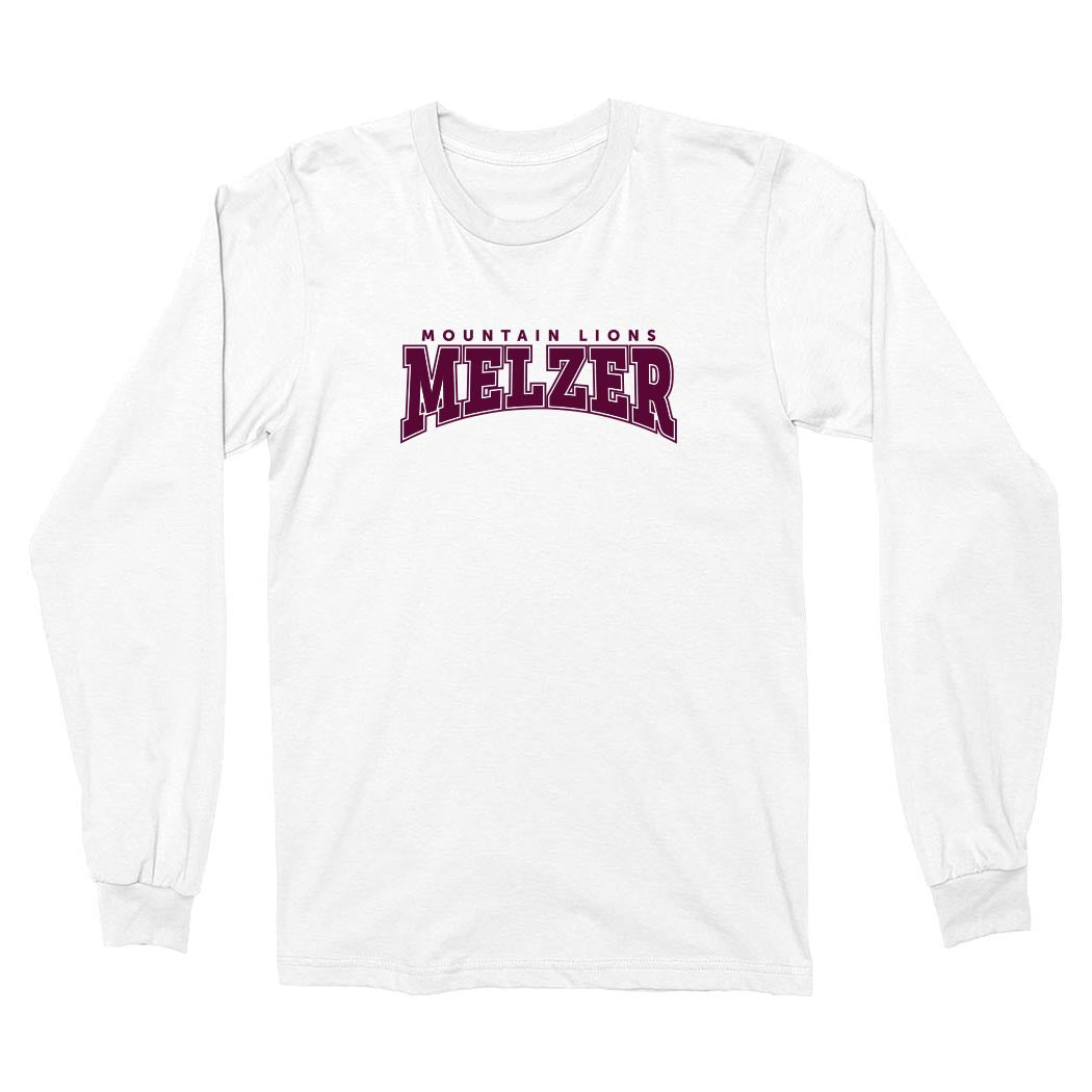 Varsity Mountain Lions ~ Cotton Long Sleeve T-Shirt ~ Melzer Elementary School