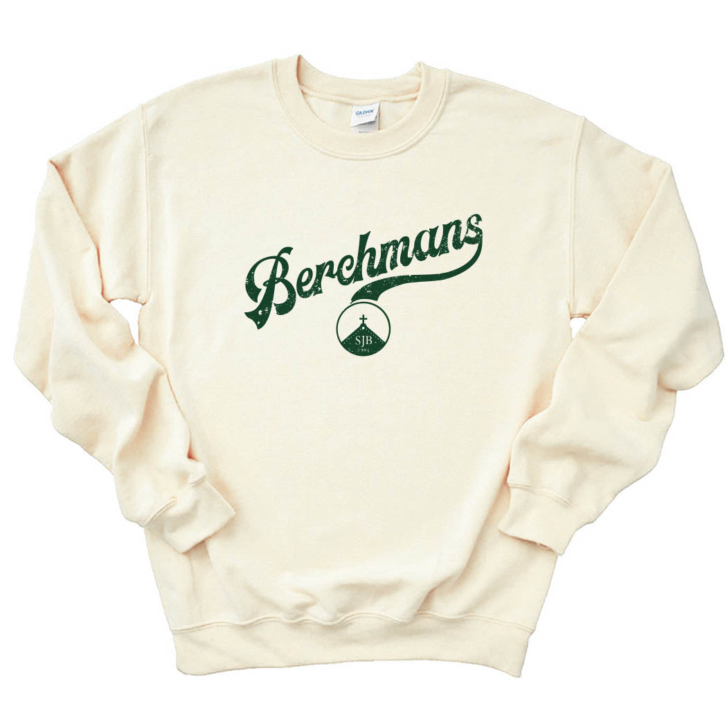 Vintage Script Berchmans ~ Crewneck Sweatshirt ~ St. John Berchmans