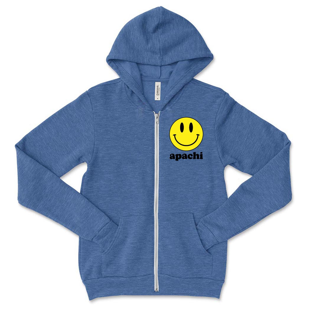 Vintage Smiley ~ Toddler Sponge Fleece Zip Hoodie ~ Apachi Day Camp