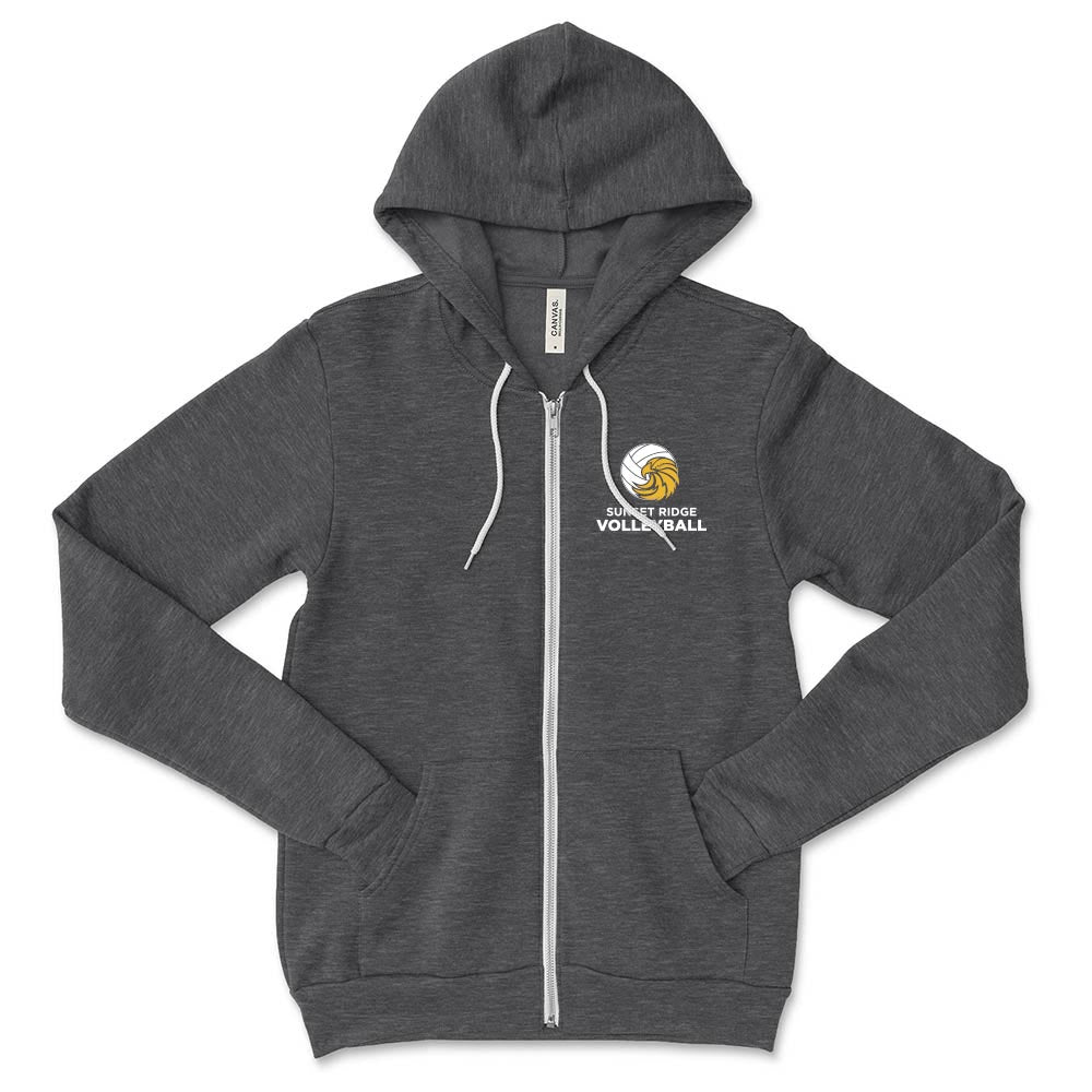 Eagle Mascot ~ Zip Hoodie ~ Sunset Ridge Middle School-white