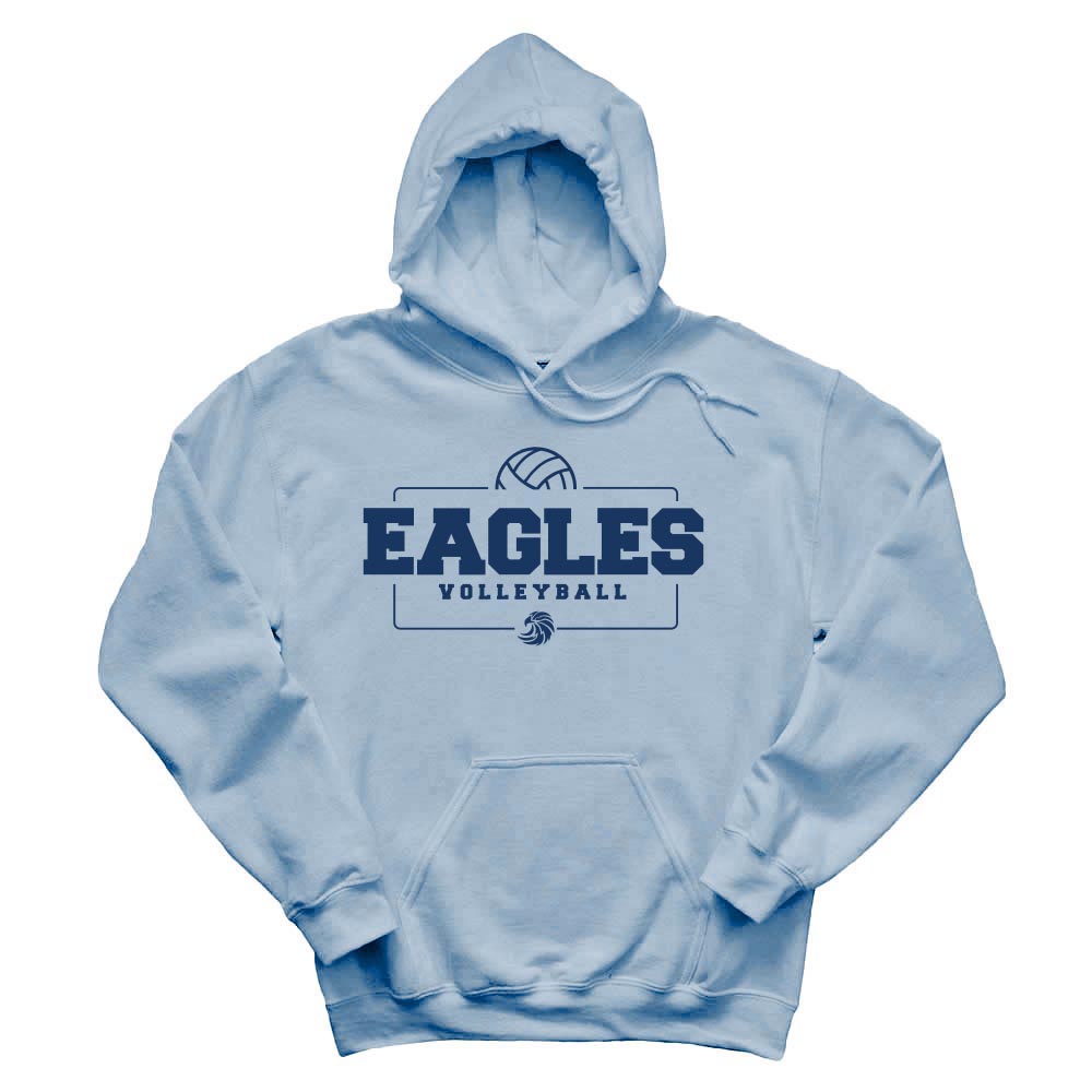 VOLLEYBALL HOODIE ~  SUNSET RIDGE SCHOOL ~ youth & adult ~ classic unisex fit