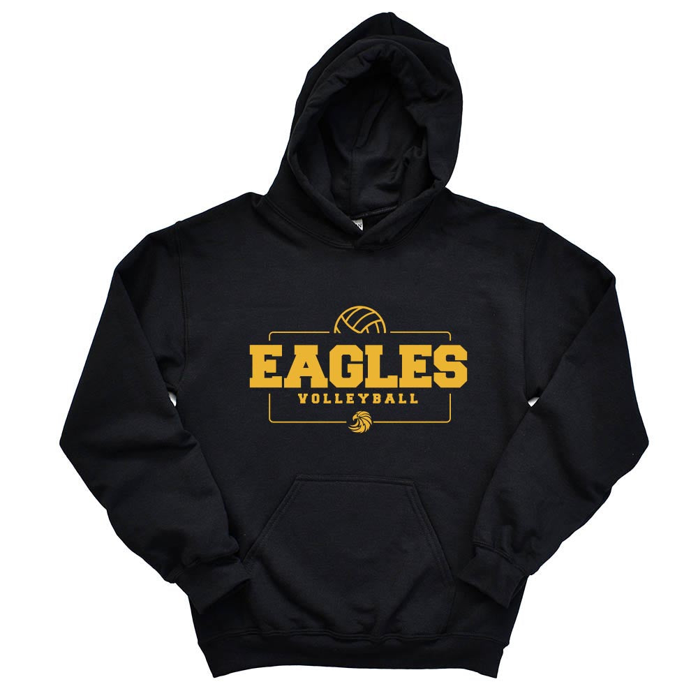 VOLLEYBALL HOODIE ~  SUNSET RIDGE SCHOOL ~ youth & adult ~ classic unisex fit