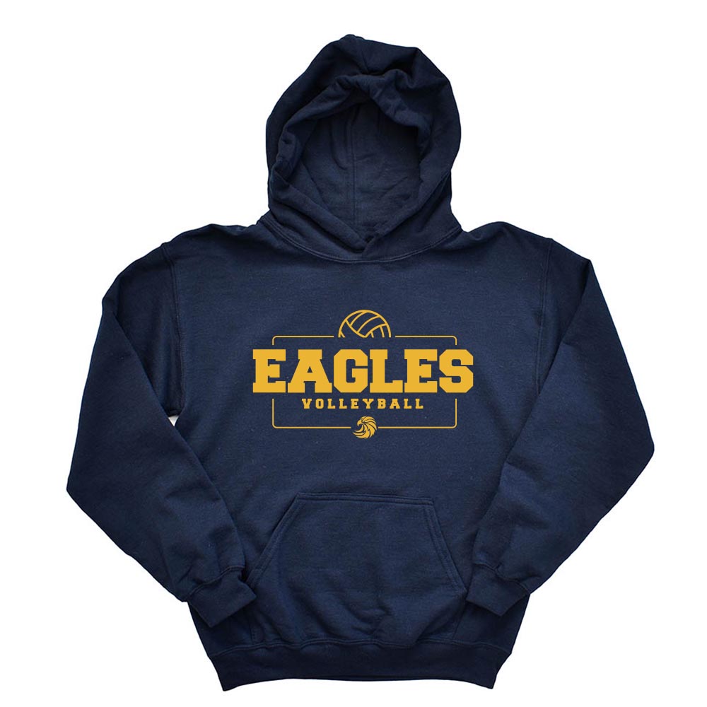 VOLLEYBALL HOODIE ~  SUNSET RIDGE SCHOOL ~ youth & adult ~ classic unisex fit