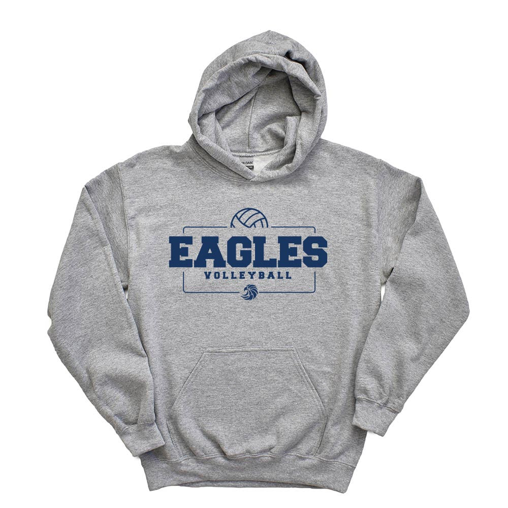 VOLLEYBALL HOODIE ~  SUNSET RIDGE SCHOOL ~ youth & adult ~ classic unisex fit