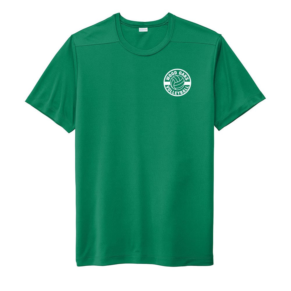 Volleyball Badge ~ Performance Tee ~ Wood Oaks Junior High Athletics
