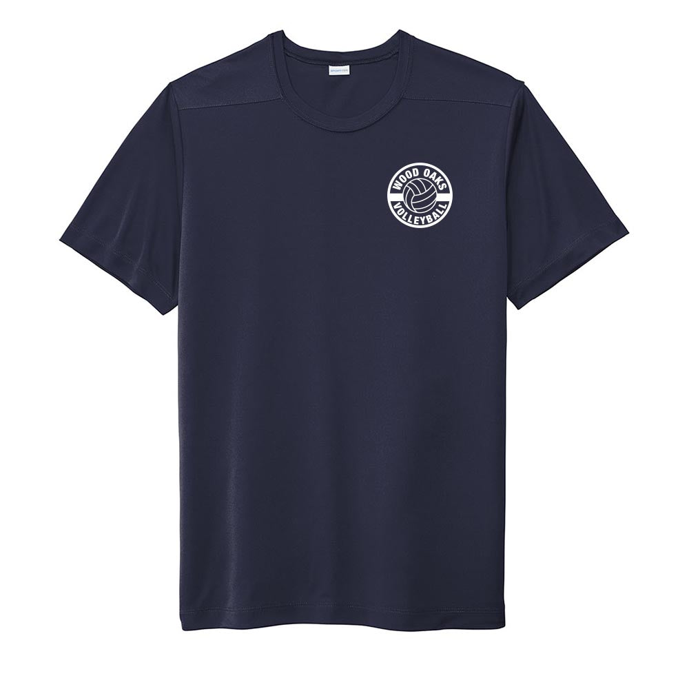 Volleyball Badge ~ Performance Tee ~ Wood Oaks Junior High Athletics
