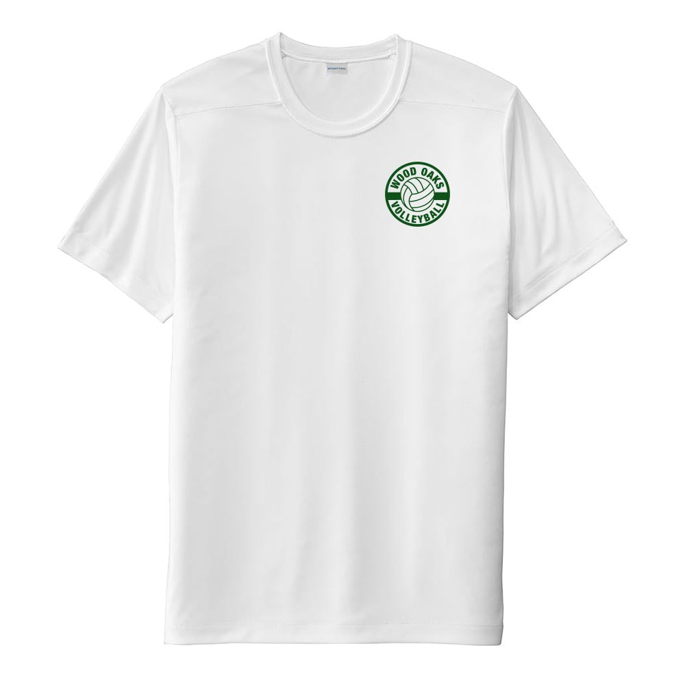 Volleyball Badge ~ Performance Tee ~ Wood Oaks Junior High Athletics