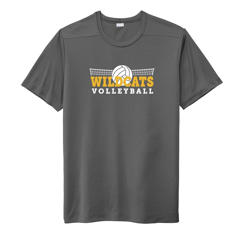 Volleyball Net ~ Performance Tee ~ Wood Oaks Junior High Athletics