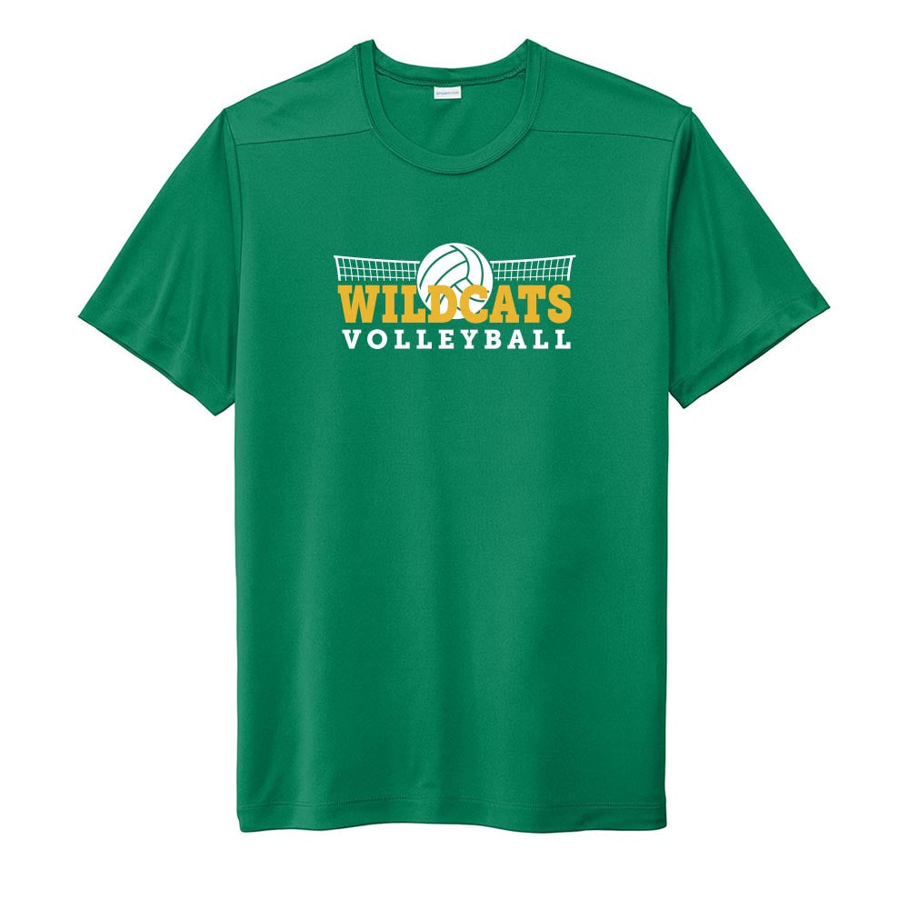 Volleyball Net ~ Performance Tee ~ Wood Oaks Junior High Athletics