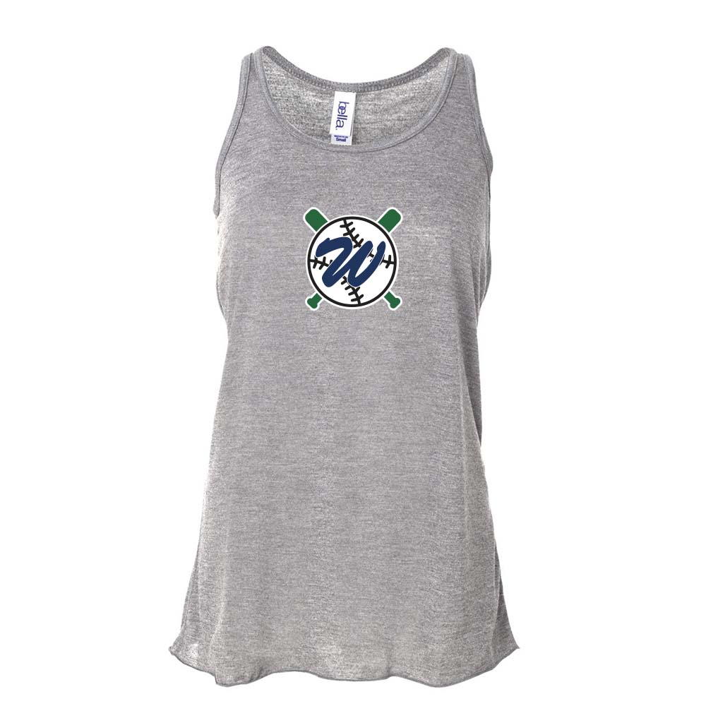 TRAVEL TEAM FLOWY TANK ~ WILMETTE BASEBALL ~ women's ~ flowy fit