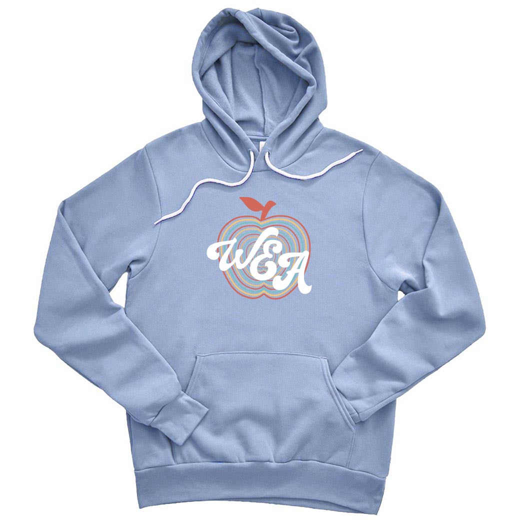 Retro Apple ~ Sponge Fleece Hoodie ~ Wilmette Education Association