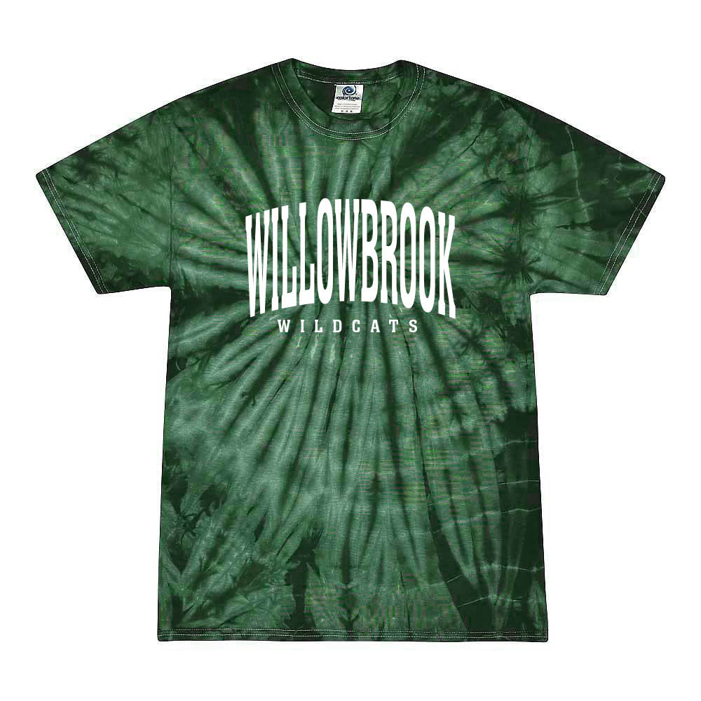 EXTENDED ARC TIE DYE TEE ~ WILLOWBROOK ELEMENTARY ~ youth & adult ~ classic unisex fit