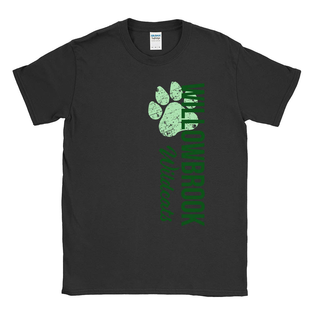 VERTICAL PAW SOFTSTYLE TEE ~ WILLOWBROOK ELEMENTARY ~ youth & adult ~ classic unisex fit