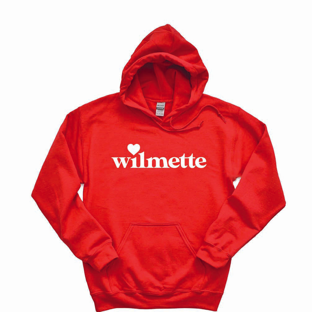 HEART WILMETTE HOODIE ~ CLUB WILMETTE ~ unisex classic fit