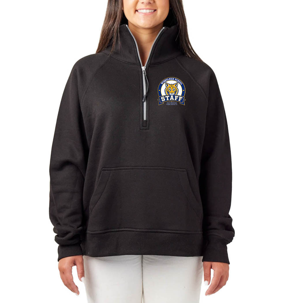 Winkelman Staff Badge ~ Ladies Boxy Half Zip Fleece ~ Winkelman Elementary School Staff