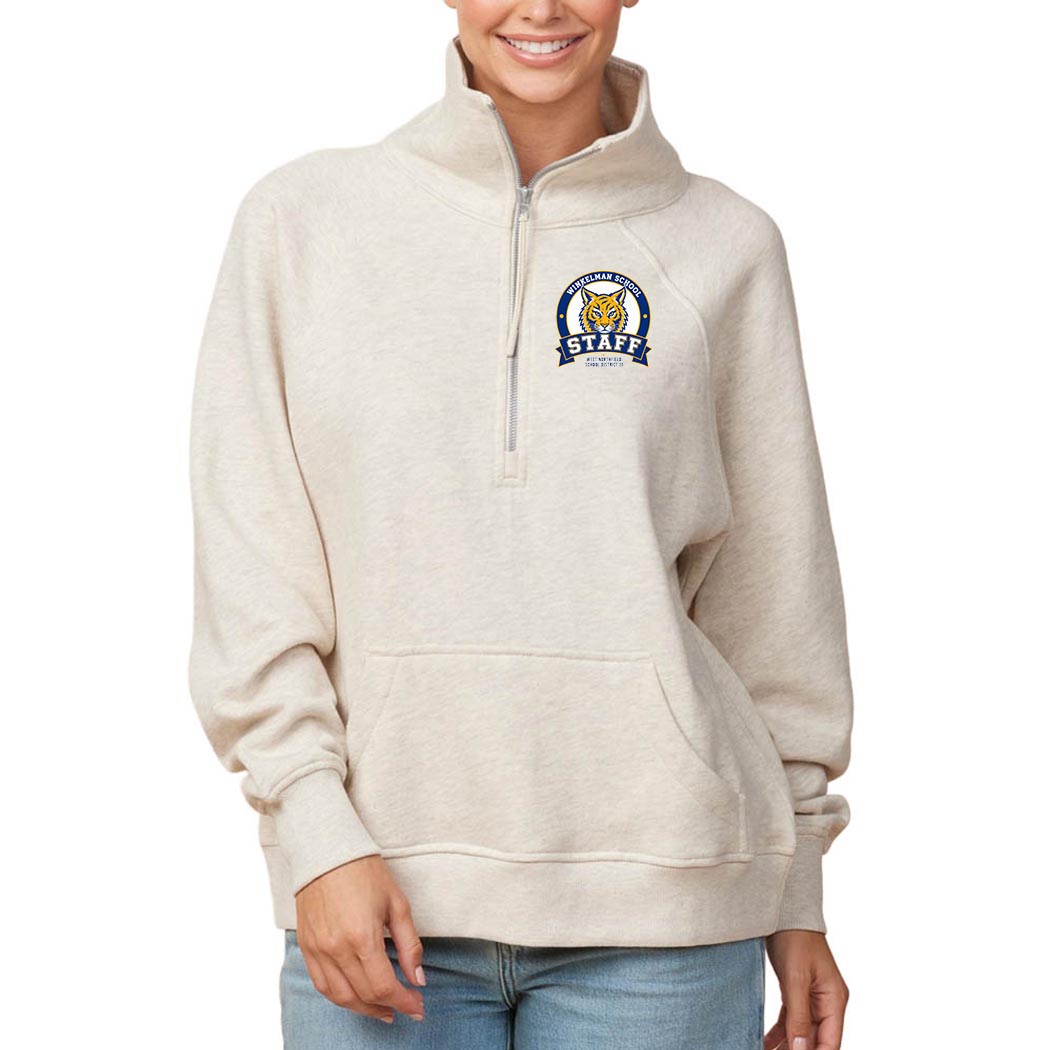 Winkelman Staff Badge ~ Ladies Boxy Half Zip Fleece ~ Winkelman Elementary School Staff