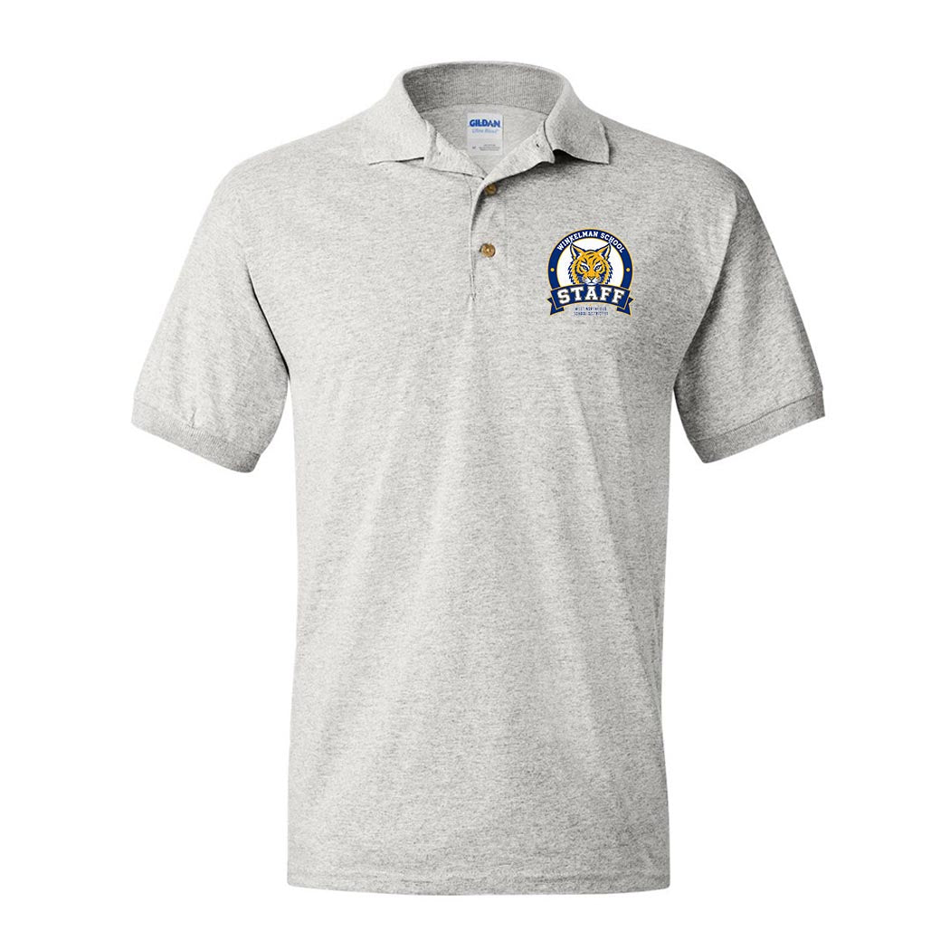 Winkelman Staff Badge ~ 50/50 Polo ~ Winkelman Elementary School Staff-ash