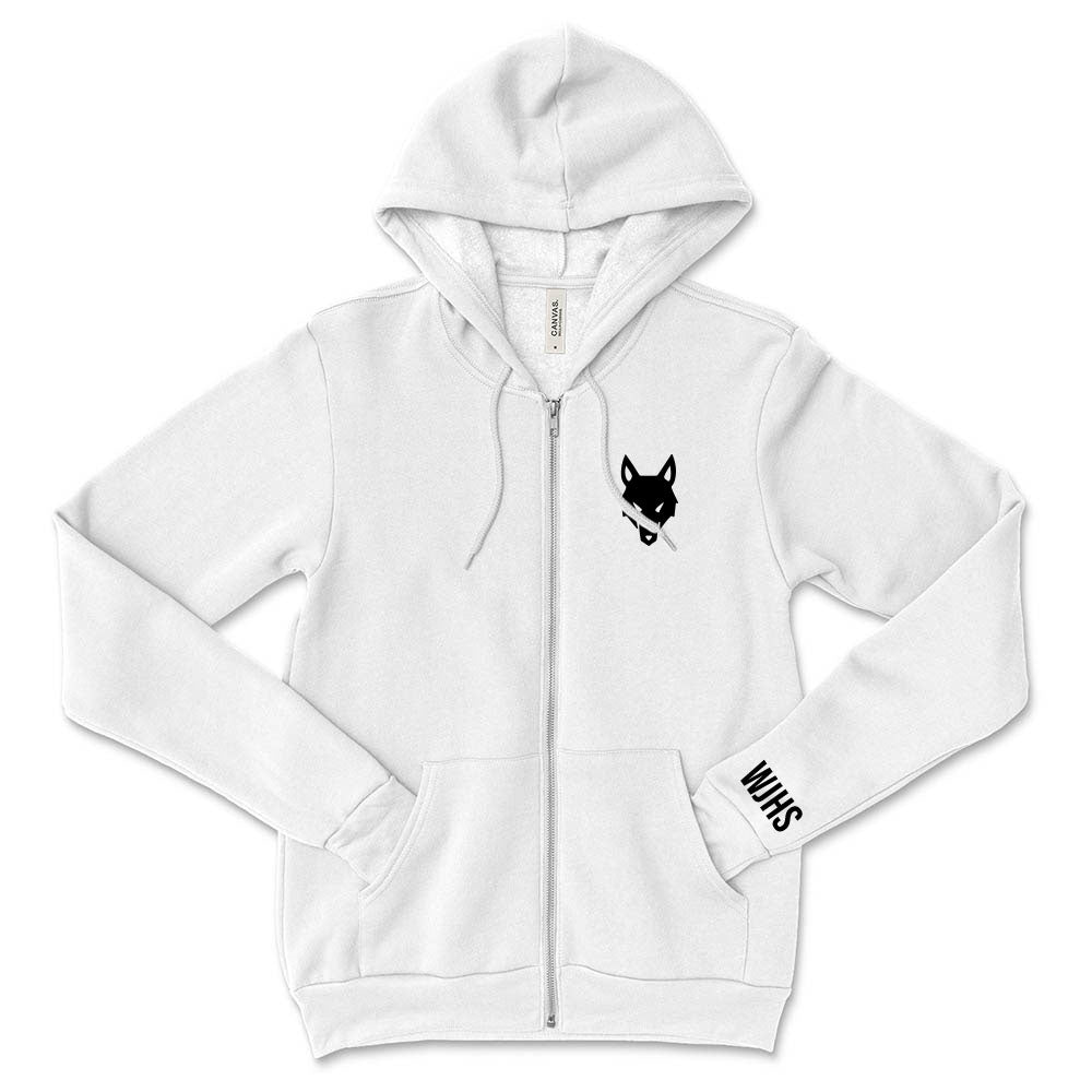 Wolf WJHS ~ Sponge Fleece Zip Hoodie ~ Wilmette Junior High School