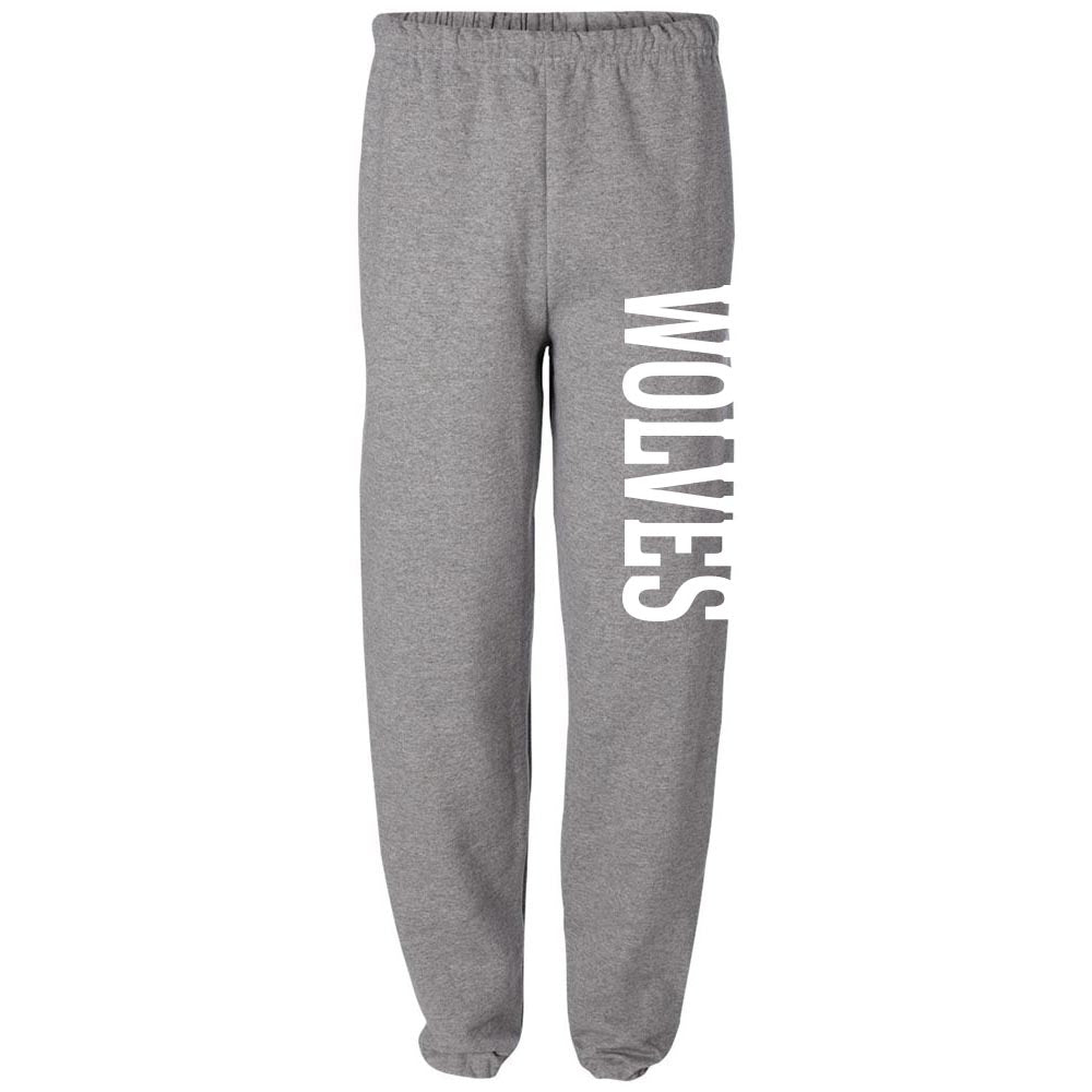Wolves Mascot Split ~ Sweatpants ~ Wilmette Junior High School