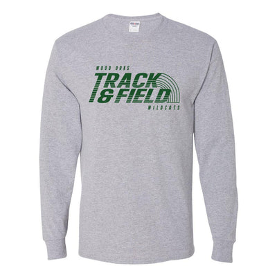 Track & Field ~ Long Sleeve 50/50 T-Shirt ~ Wood Oaks Athletics