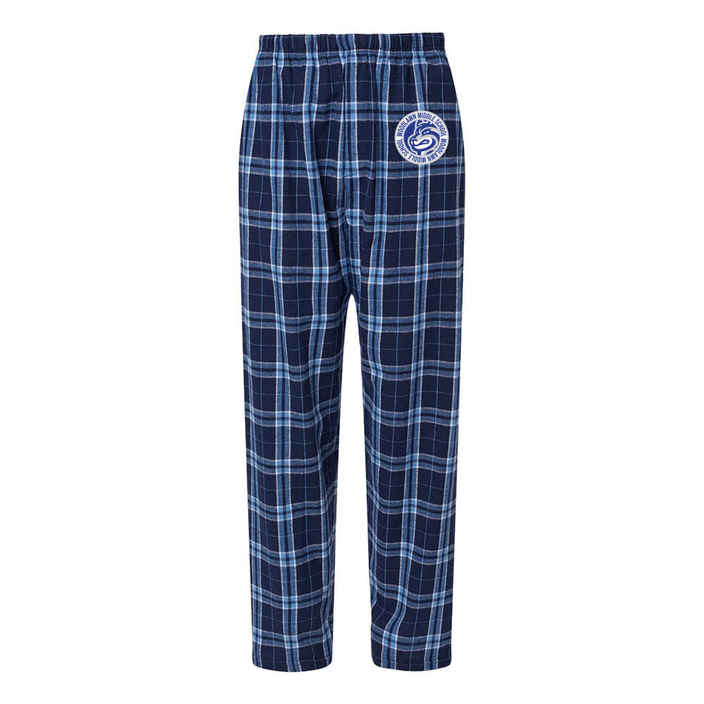 Woodlawn Badge ~ Flannel Pants ~ Woodlawn Middle School